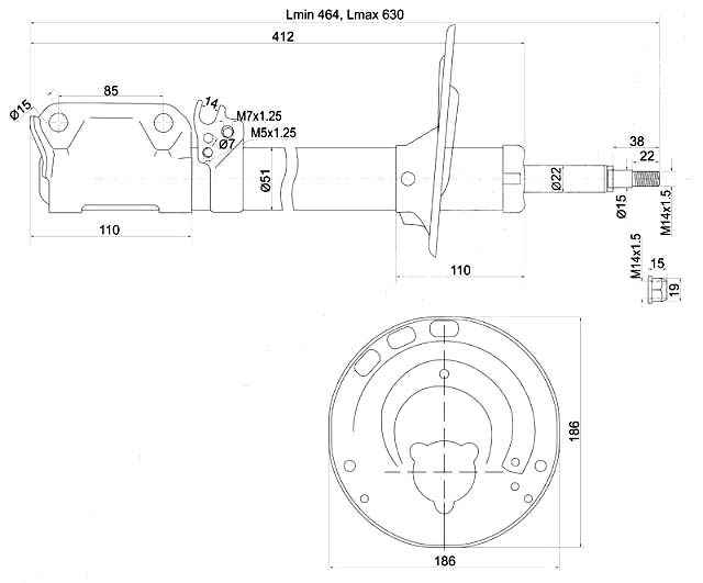 Стойка задняя TOYOTA CAMRY / WINDOM / LEXUS ES300 03-06 прав. (пружина бочка) <b>SAT ST-48530-80112</b> - изображение