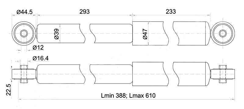 Амортизатор задний TOYOTA PASSO / DAIHATSU BOON 04- лев.=прав. <b>SAT ST-48531-B1010</b> - изображение Амортизатор задний TOYOTA PASSO / DAIHATSU BOON 04- лев.=прав. <b>SAT ST-48531-B1010</b> - изображение