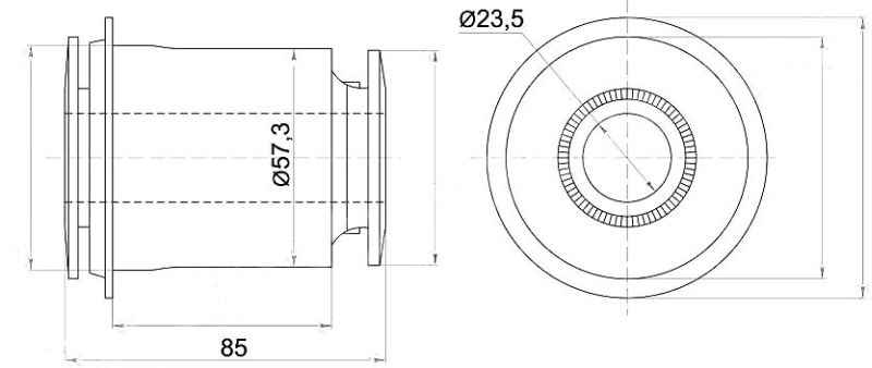 Сайлентблок FR переднего нижнего рычага TOYOTA LAND CRUISER 200 / SEQUOIA / TUNDRA / LEXUS LX570 07- <b>SAT ST-48654-60040</b> - изображение