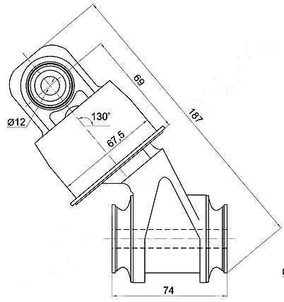 Сайлентблок задней поперечной балки Vista 98.06-2000.04 <b>SAT ST-48705-32011</b> - изображение