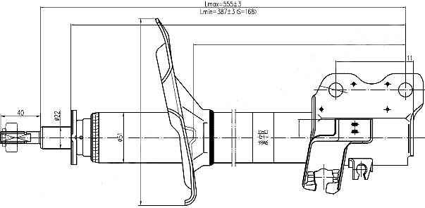 Стойка передняя NISSAN X-TRAIL 00-07 лев. <b>SAT ST-54303-8H625</b> - изображение