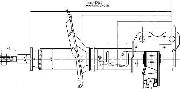 Стойка задняя NISSAN X-TRAIL 00-07 лев. <b>SAT ST-55303-8H625</b> - изображение
