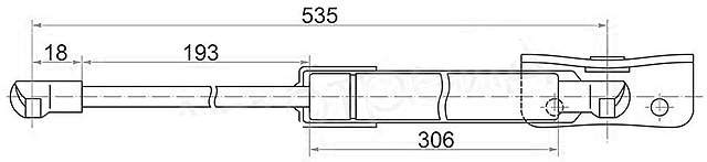 Амортизатор крышки багажника MITSUBISHI OUTLANDER 13- прав. <b>SAT ST-5802A376</b> - изображение