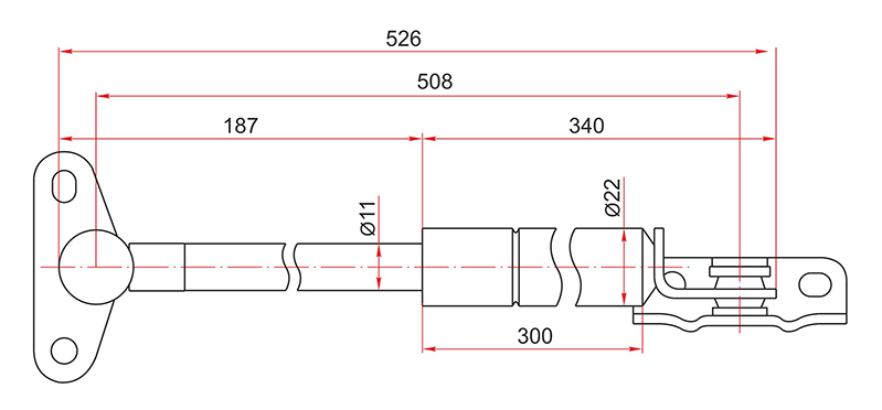 Амортизатор крышки багажника TOYOTA HARRIER RX300 97-03 прав. <b>SAT ST-68950-49015</b> - изображение Амортизатор крышки багажника TOYOTA HARRIER RX300 97-03 прав. <b>SAT ST-68950-49015</b> - изображение