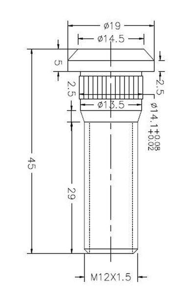 Шпилька ступицы TOYOTA <b>SAT ST-90942-02049</b> - изображение 1