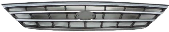 Решетка KIA SPECTRA 01- 4D черная с хромом <b>SAT ST-KA40-093-0</b> - изображение