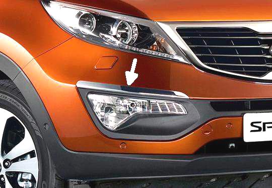 Молдинг переднего бампера KIA SPORTAGE 11- прав. хром <b>SAT ST-KA82-000M-1</b> - изображение 1