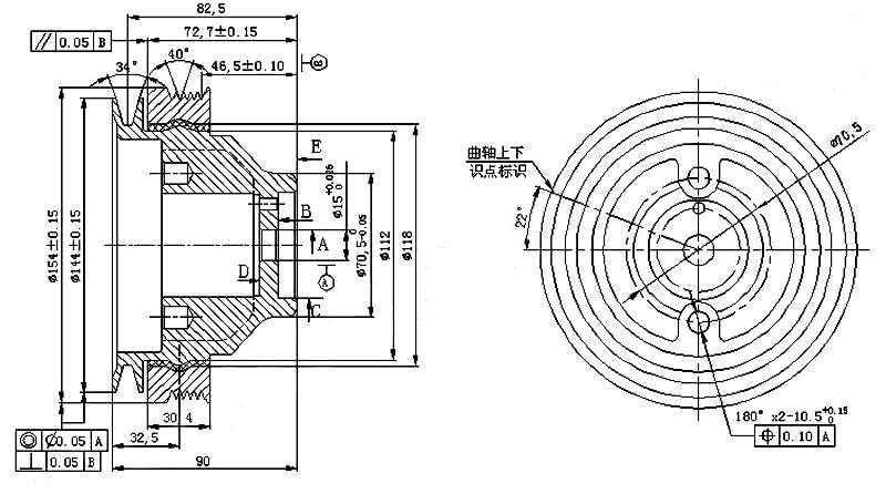 Шкив коленвала MITSUBISHI CHALLENGER / L200 / PAJERO / SPORT 6G72 / 6G74 99- <b>SAT ST-MD368262</b> - изображение
