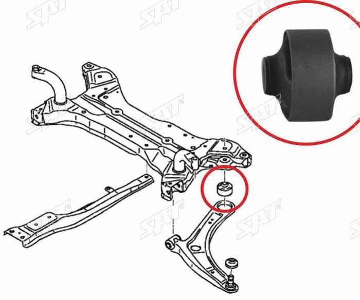 Сайлентблок RR (вертик) переднего нижнего рычага MITSUBISHI ASX / COLT / DELICA / LANCER / OUTLANDER 06- <b>SAT ST-MN184133</b> - изображение