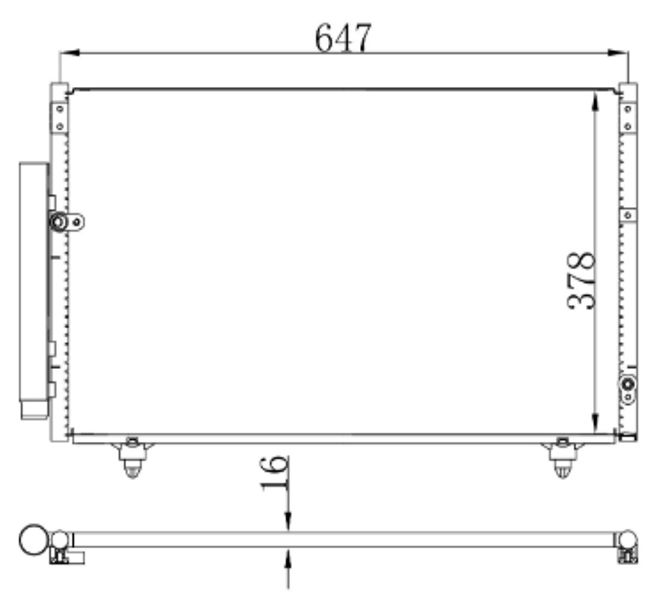 Радиатор кондиционера TOYOTA PREMIO / ALLION / CALDINA / WISH 04-07 <b>SAT ST-TY47-394-A0</b> - изображение 1