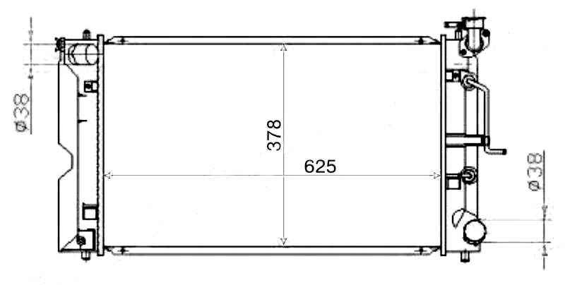 Радиатор TOYOTA COROLLA 00-06 DIESEL <b>SAT TY0001-CE120</b> - изображение
