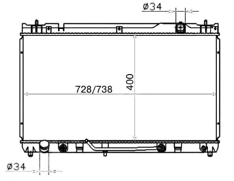 Радиатор TOYOTA CAMRY / SOLARA 03-08 / WINDOM / LEXUS ES300 3.0 01-06 <b>SAT TY0003-MCV30</b> - изображение