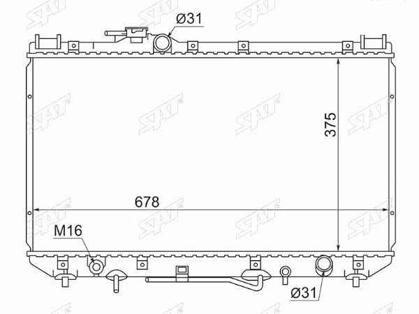 Радиатор TOYOTA CAMRY / VISTA 3S / 4S 90-94 <b>SAT TY0003-SV30</b> - изображение 1