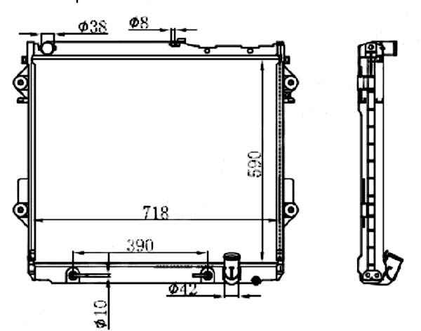 Радиатор TOYOTA LAND CRUISER 200 1VDFTV 07- <b>SAT TY0009-200-4.5</b> - изображение