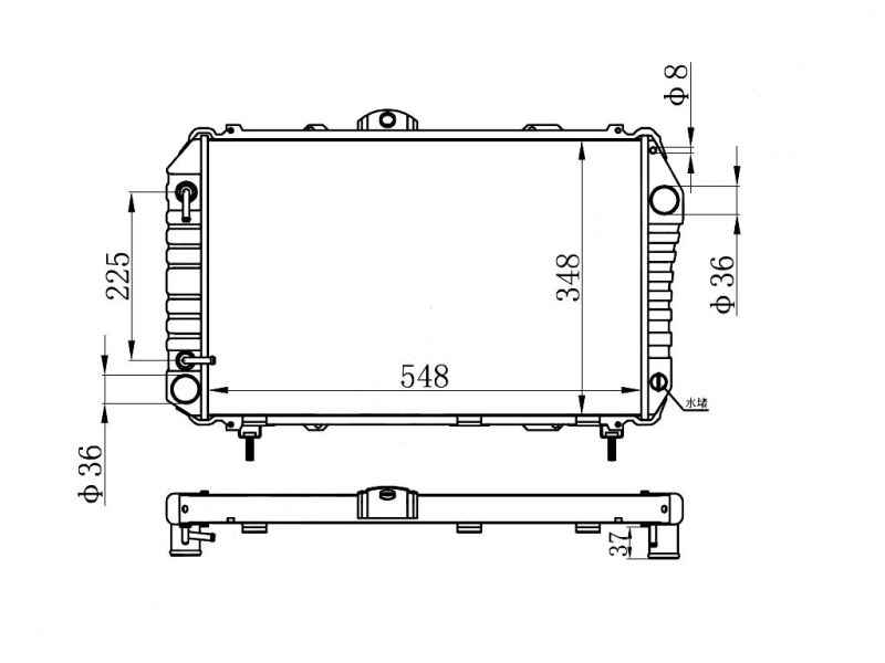 Радиатор TOYOTA LITE / TOWNACE TRUCK 2Y YM5# / 6# 85-92 AT <b>SAT TY0067-AT</b> - изображение