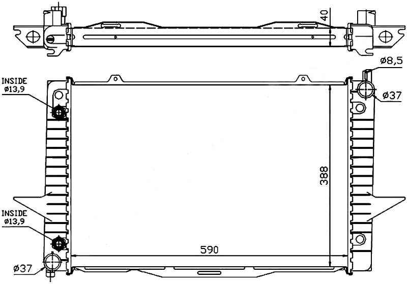 Радиатор VOLVO C70 / S70 / V70 / XC70 99-00 <b>SAT VL0003-C70</b> - изображение