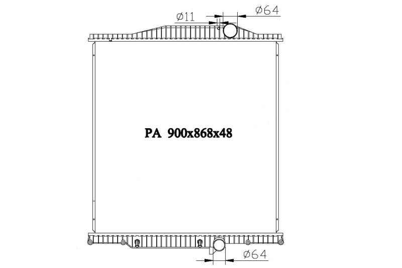 Радиатор VOLVO VNL-VNM <b>SAT VL0004-VNL</b> - изображение