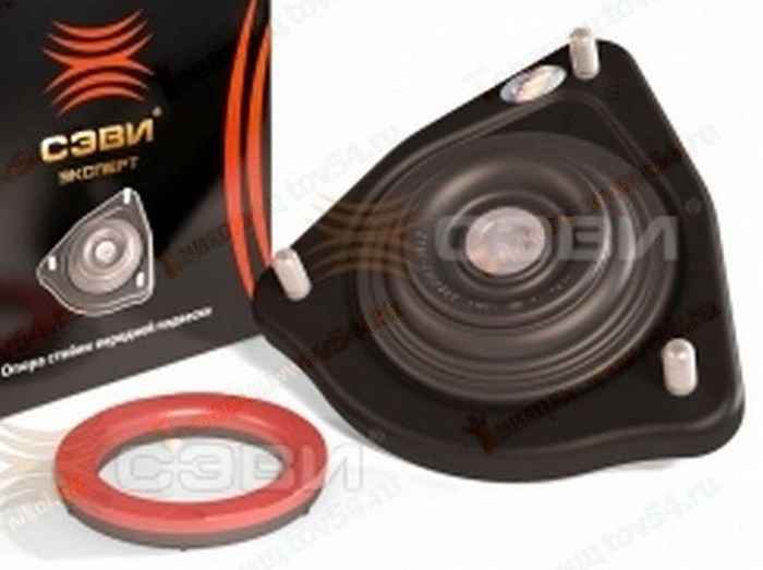 Опора передней стойки ВАЗ 2190 Гранта без ЭУР (смещ. оси 6 мм) с подшипником <b>СЭВИ-ЭКСПЕРТ 1128</b> - изображение