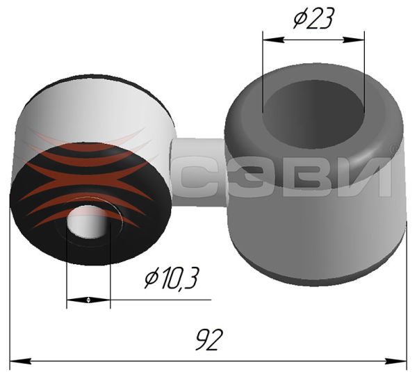 Стойки стабилизатора ВАЗ 2192 Калина II, Datsun D24мм (2шт) <b>СЭВИ-ЭКСПЕРТ 2218</b> - изображение 1