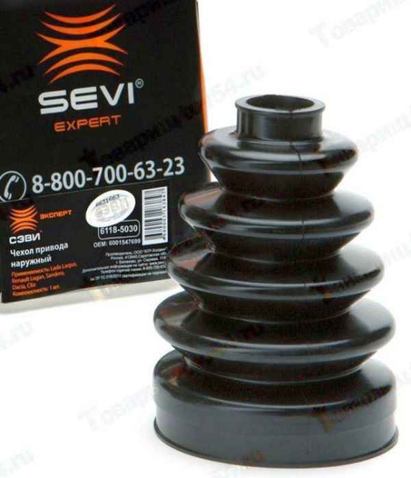 Пыльник ШРУС Renault Logan, Largus, Sandero наружный <b>СЭВИ-ЭКСПЕРТ 6118-5030</b> 6001550547 - изображение