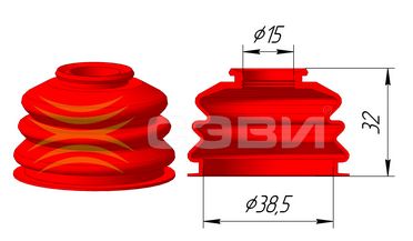 Пыльник шаровой опоры ВАЗ 2123 Нива Шевроле силикон с пружиной <b>СЭВИ-ЭКСТРИМ 6121</b> - изображение 1