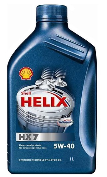 Shell HX7 5W40 (1л) полусинтетическое SM/CF, A3/B3/B4 - изображение