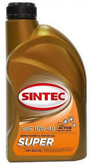 Sintec Супер 10W-40 SG/CD (1л) масло моторное полусинтетическое - изображение
