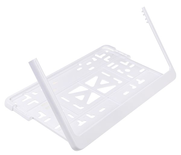 Рамка номерного знака 290х170мм с защелкой белая SKYWAY S04102009 пластик - изображение 1