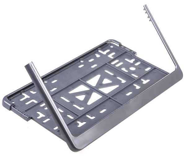 Рамка номерного знака 290х170мм с защелкой серая SKYWAY S04102010 пластик - изображение 1