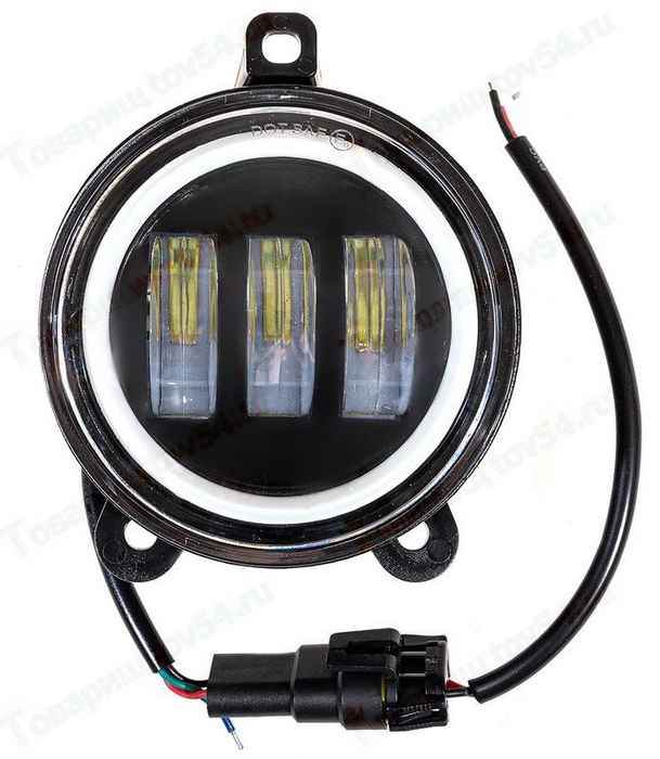 Фары противотуманные ВАЗ 2170 Приора 30W, 3 диода, 12V/24V (круг d100мм) ангельские глазки <b>SKYWAY S07201086</b> - изображен Фары противотуманные ВАЗ 2170 Приора 30W, 3 диода, 12V/24V (круг d100мм) ангельские глазки <b>SKYWAY S07201086</b> - изображение