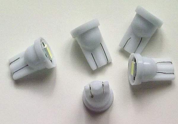 Лампа (LS10) светодиодная T10-SMD (W2,1x9,5d) б/ц 1 SMD, белая 12V - изображение 2