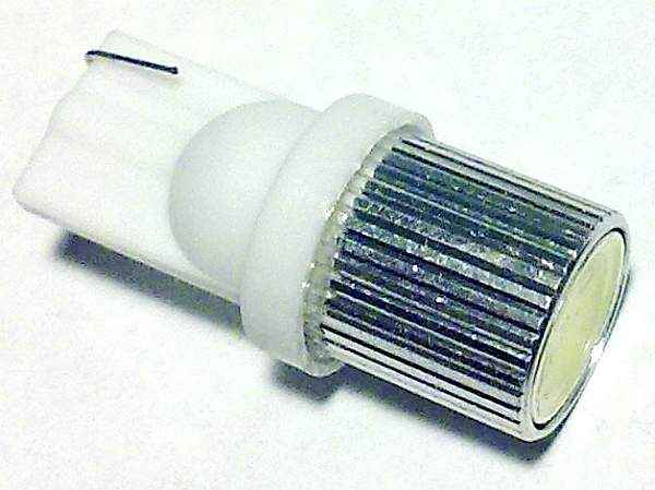 Лампа (LS06) светодиодная T10-SMD ExtraLight (W2,1-9,5d) б/ц 1 мощный диод белая 12V радиатор SkyWay - изображение