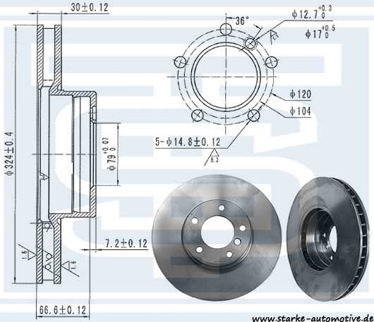 Диск тормозной перед. 171-922 <b>STARKE 171922</b> - изображение