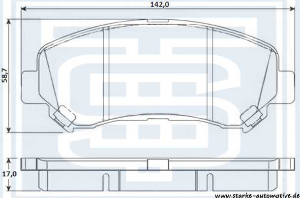 Колодки тормозные перед. NISSAN QASHQAI <b>STARKE 179840</b> - изображение