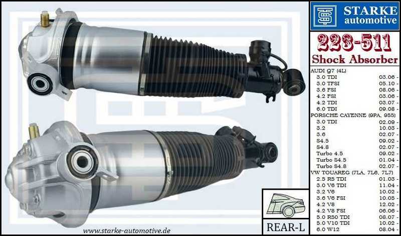 Пневмоамортизатор задний L 223-511 <b>STARKE 223511</b> - изображение