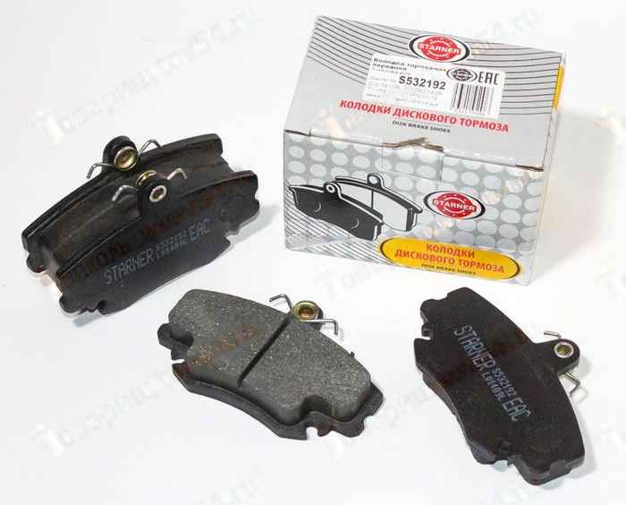 Колодки тормозные передние Lada Largus 8V, Renault Logan, Sandero, Megane <b>STARNER S532192</b> (410602192R) - изображение
