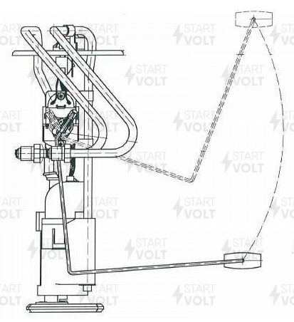 Бензонасос ВАЗ 21044 с резьбовым соединением в сборе (модуль) <b>СТАРТВОЛЬТ SFM 0104</b> - изображение 1