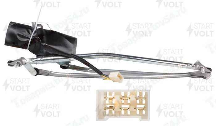 Трапеция стеклоочистителя ВАЗ 2110 в сборе с мотором (12 мм) <b>STARTVOLT VWA 01011</b> - изображение