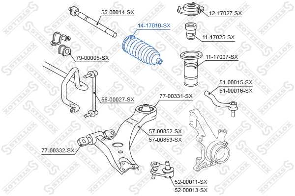 14-17010-SX_пыльник рейки рулевой_ Toyota Camry 2.0 16V2.4 16V3.5 24V 06> <b>STELLOX 1417010SX</b> - изображение