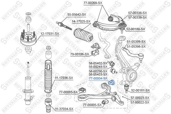 Сайлентблок рычага передний <b>STELLOX 7700004SX</b> - изображение