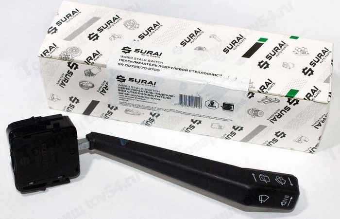 Переключатель подрулевой ВАЗ 2108 правый (стеклоочистителя) <b>SURAI SR 00723</b> - изображение Переключатель подрулевой ВАЗ 2108 правый (стеклоочистителя) <b>SURAI SR 00723</b> - изображение
