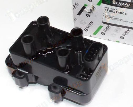 Катушка зажигания Lada Largus(12-), Renault Logan (04-) 224332428R <b>SURAI SRS 00047</b> - изображение