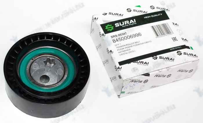 Ролик натяжителя Lada Vesta(15-), X-Ray(15-) 1,6 8450006996 <b>SURAI SRS 00347</b> - изображение