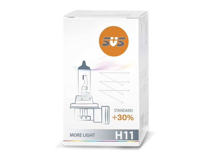 Лампа галогенная H11 12V 55W PGJ19-2 Standard +30,1 шт <b>SVS 0200004000</b> - изображение Лампа галогенная H11 12V 55W PGJ19-2 Standard +30,1 шт <b>SVS 0200004000</b> - изображение