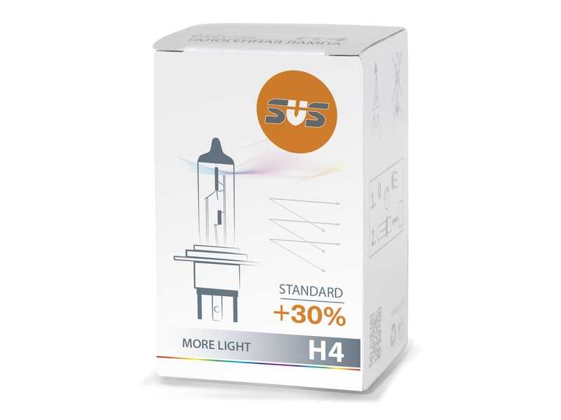 Лампа галогенная H4 12V 6055W P43t Standard +30,1 шт <b>SVS 0200007000</b> - изображение