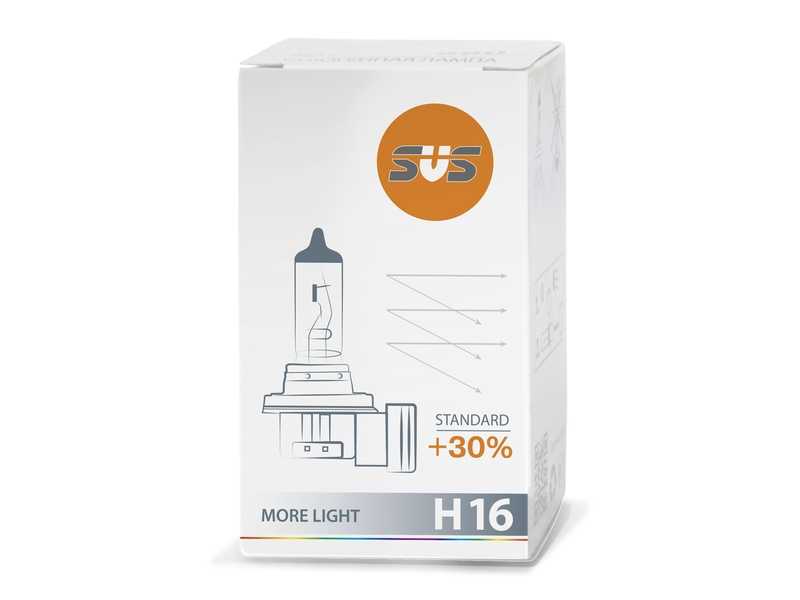 Лампа галогенная H16 12V 19W PGJ19-3 Standard +30,1 шт <b>SVS 0200012000</b> - изображение