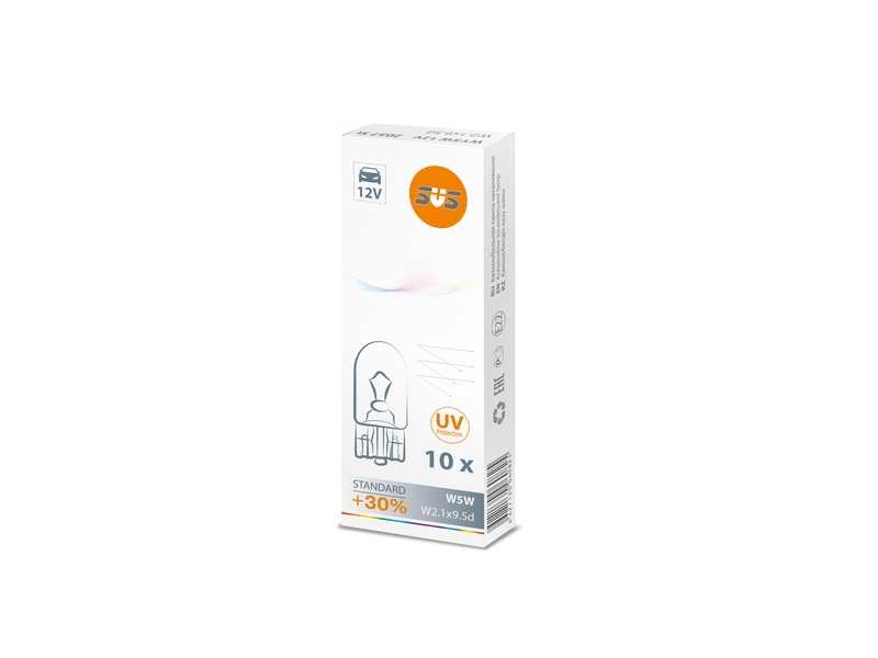 Лампа накаливания 12V W5W W2.1х9.5d <b>SVS 0200013000</b> - изображение