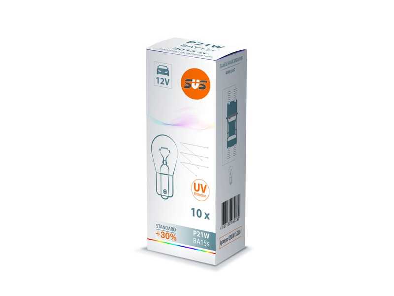 Лампа накаливания 12V P21W BA15s <b>SVS 0200015000</b> - изображение