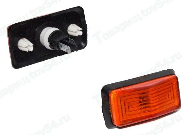 Повторитель поворота боковой ВАЗ 2105 желтый с лампой с прокладкой <b>2105-3726010, 2105-3726010-00, 2105-3726010-03, 21050-3726010, 21050-3726010-00, 21050-3726010-03</b> - изображение