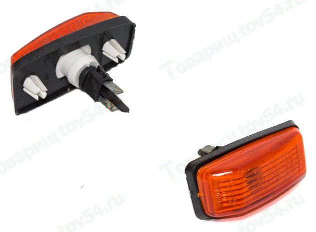 Повторитель поворота боковой ВАЗ 2108 желтый с лампой с прокладкой <b>2108-3726010-01</b> - изображение